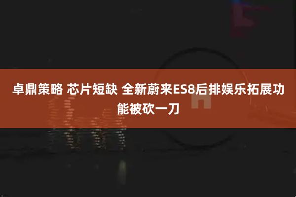 卓鼎策略 芯片短缺 全新蔚来ES8后排娱乐拓展功能被砍一刀